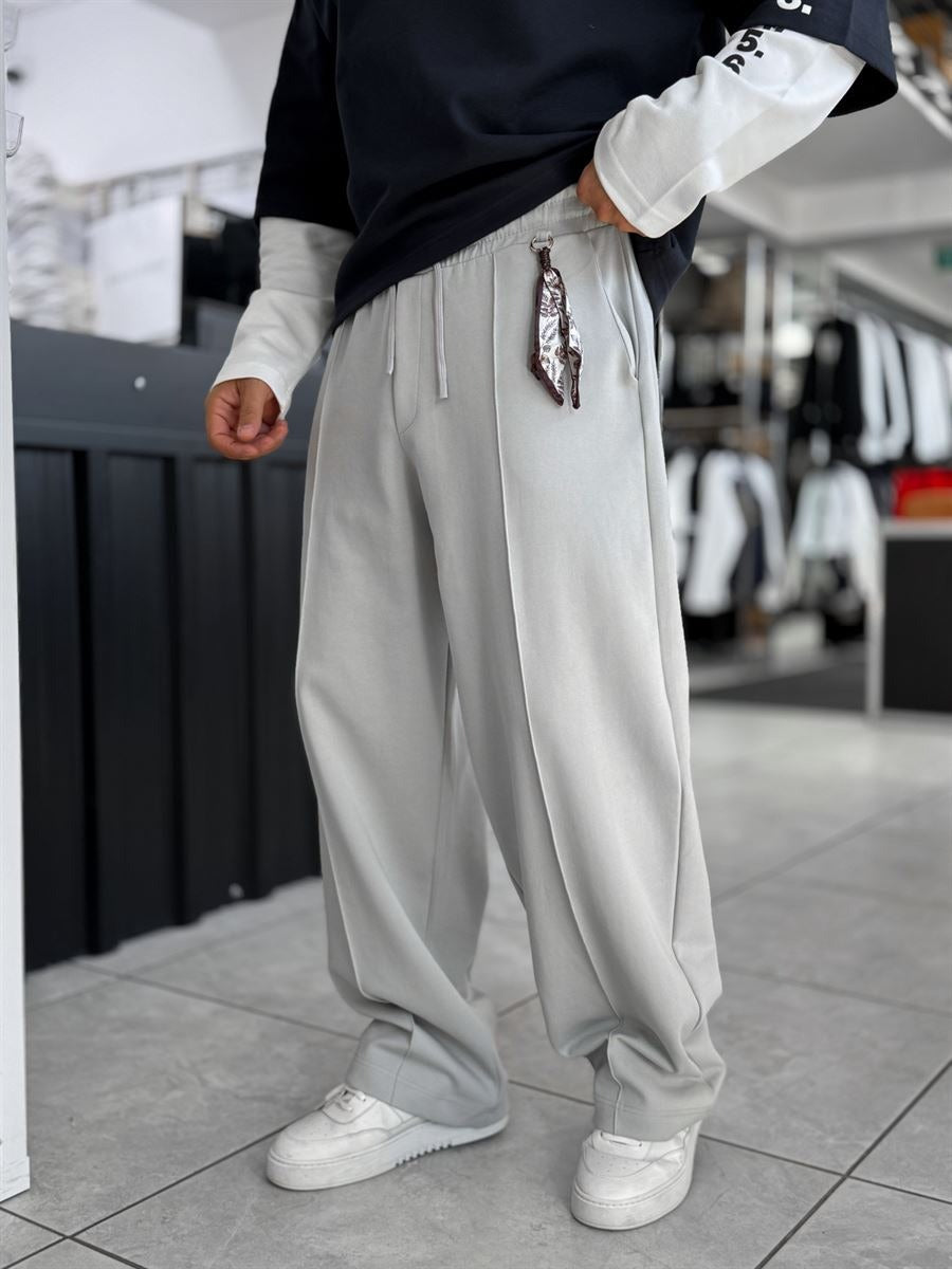 Gray Stitched Pant