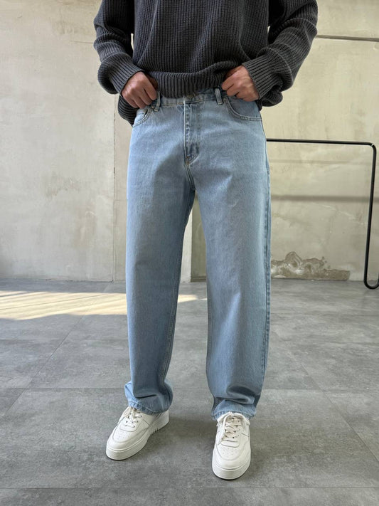 Ice Blue Baggy Fit Jean