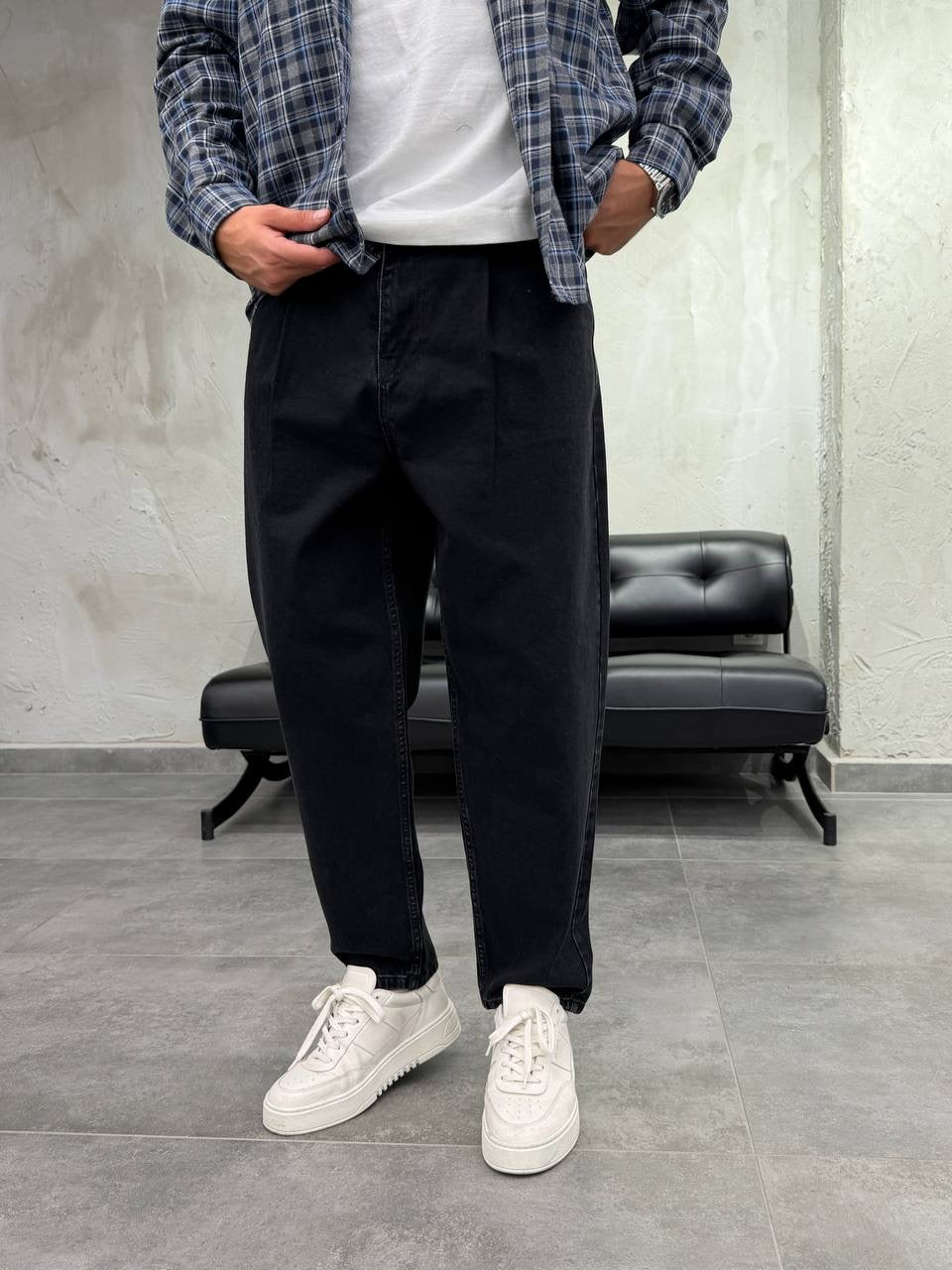 Washed Black Balloon Jean