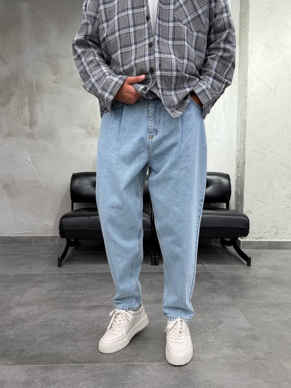 ice Blue Balloon Jean