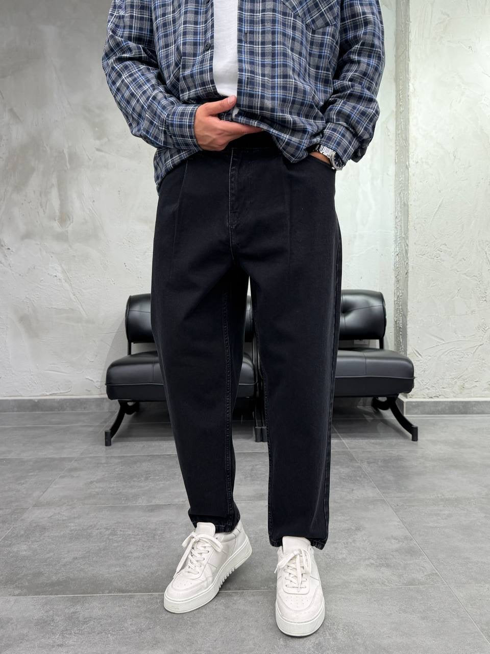Washed Black Balloon Jean