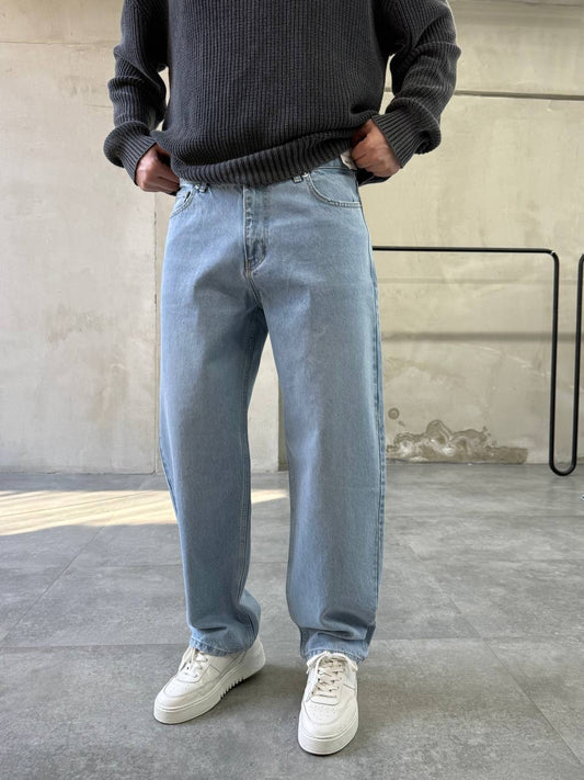 Ice Blue Baggy Fit Jean