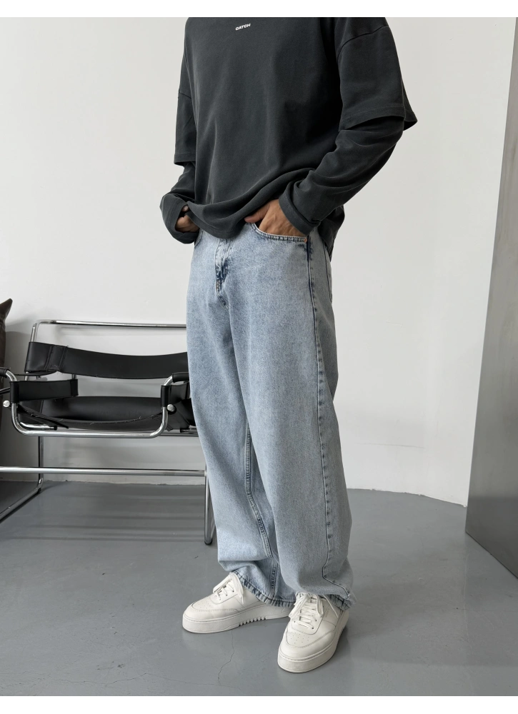 Wax Blue Baggy Jean