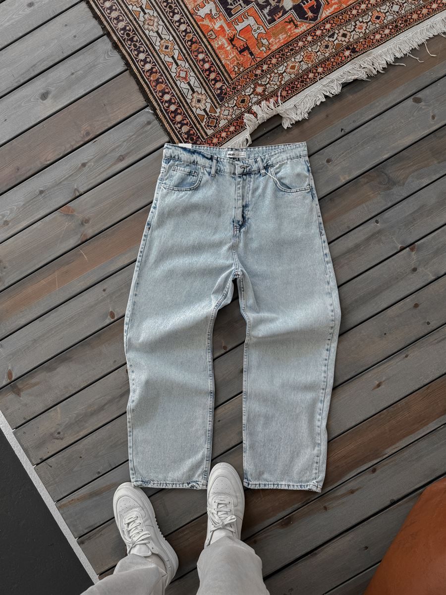 Ice Blue Baggy Jean