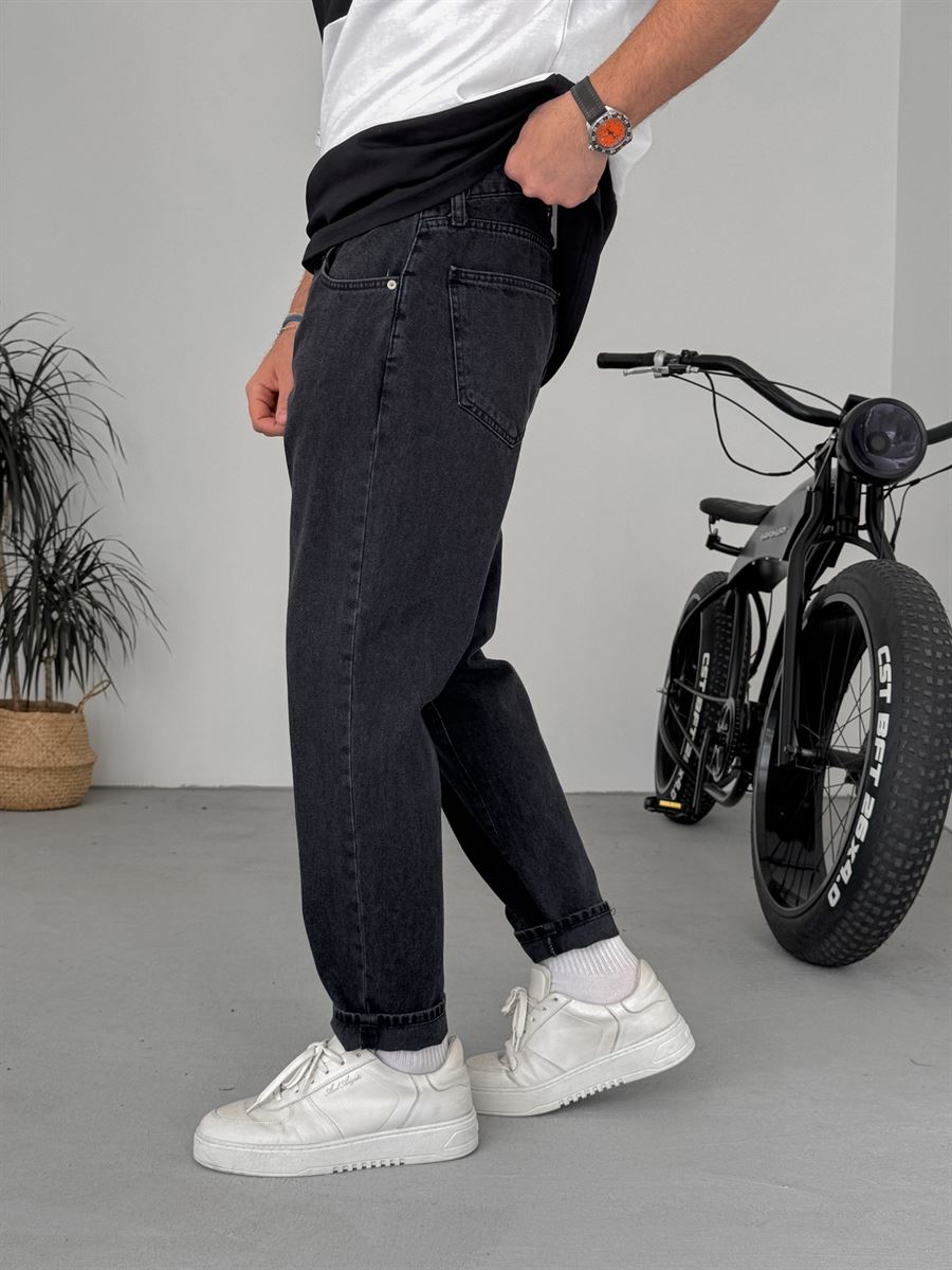 Washed Black Boyfriend Jean