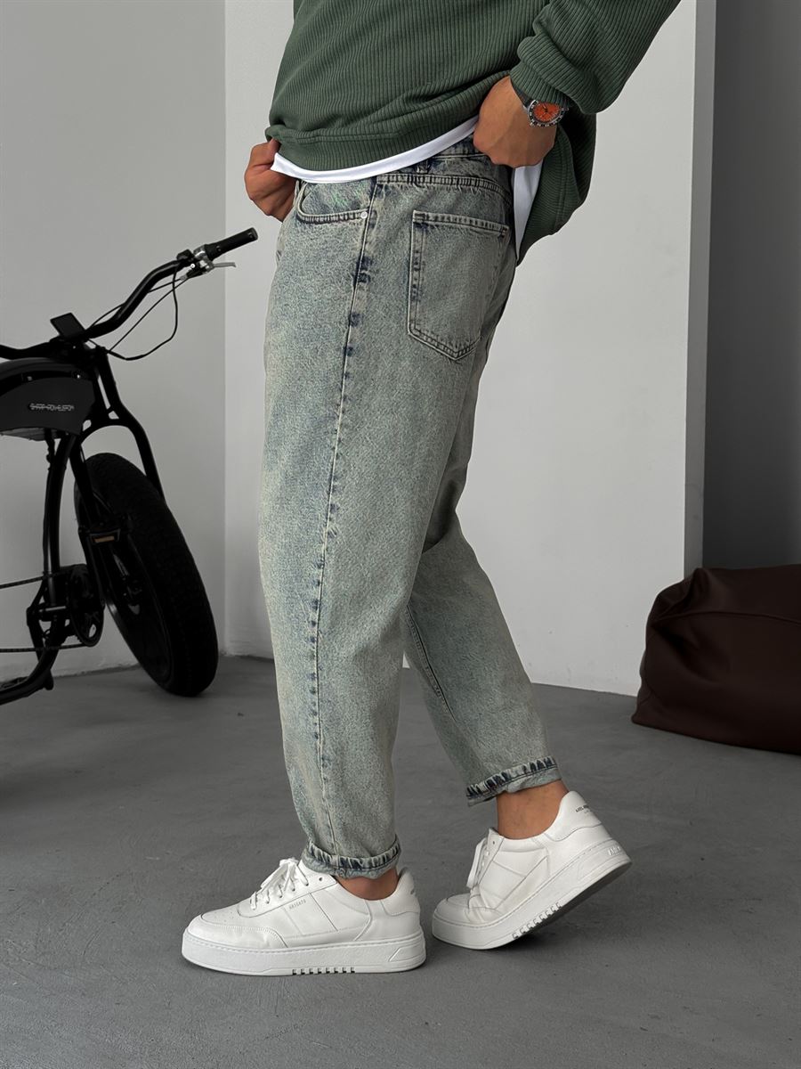 Acid Blue Boyfriend Jean