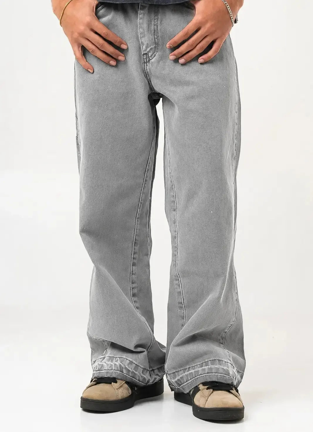 Flared Jean Light Gray