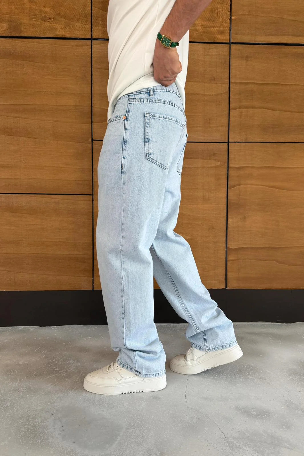 Ice Blue Baggy Jean