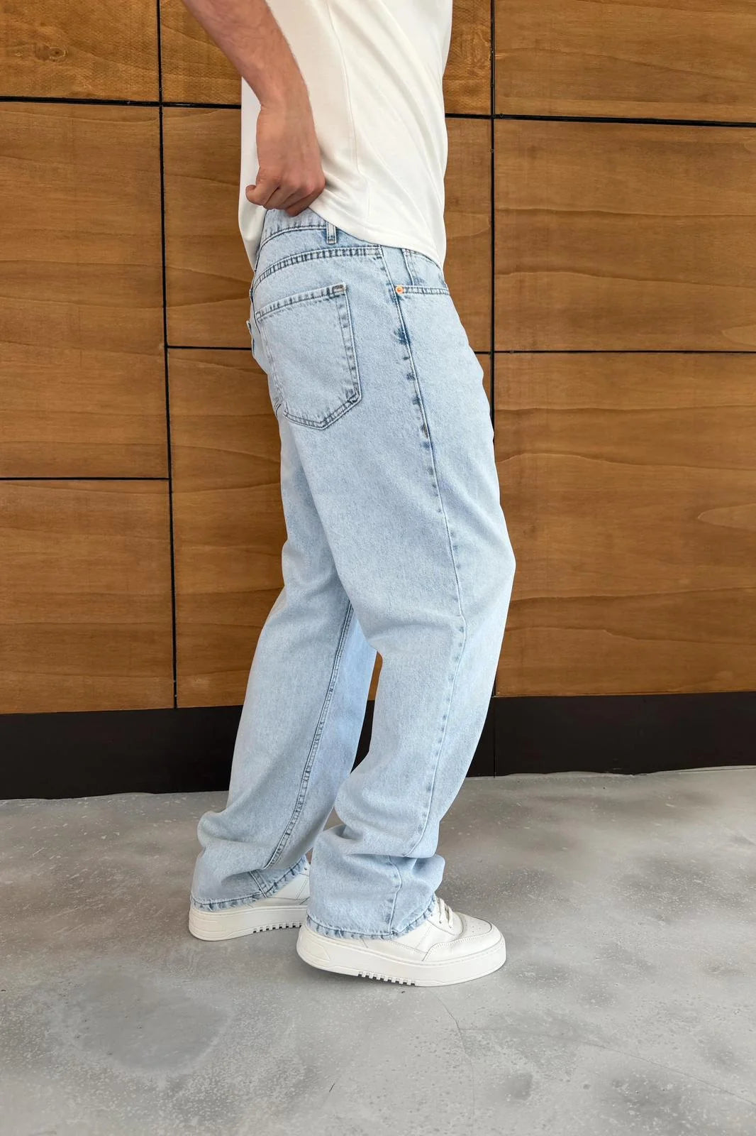 Ice Blue Baggy Jean