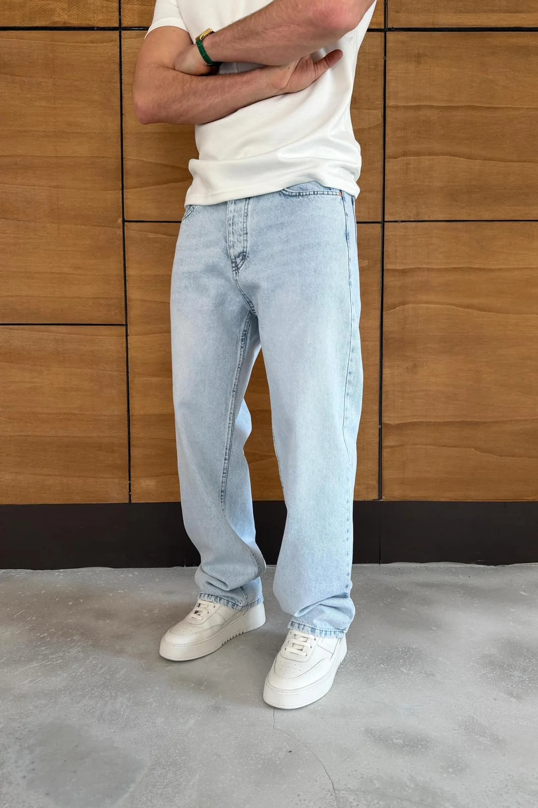 Ice Blue Baggy Jean