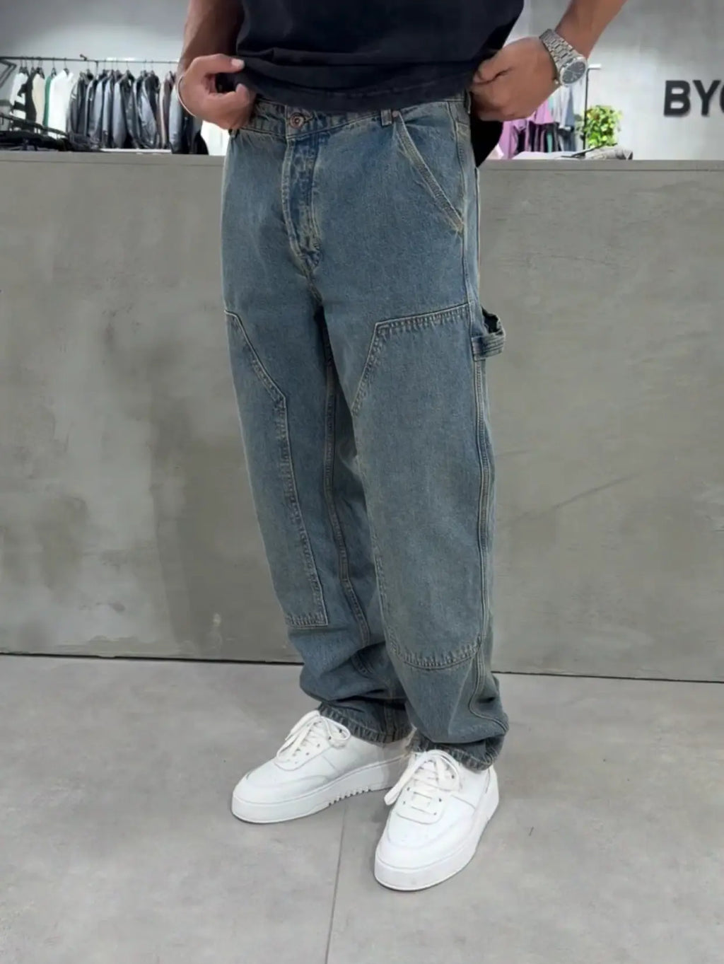 Panda Baggy Jean Acid Blue