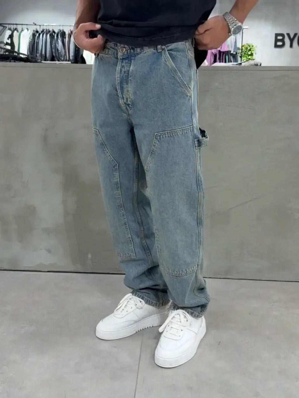 Panda Baggy Jean Acid Blue