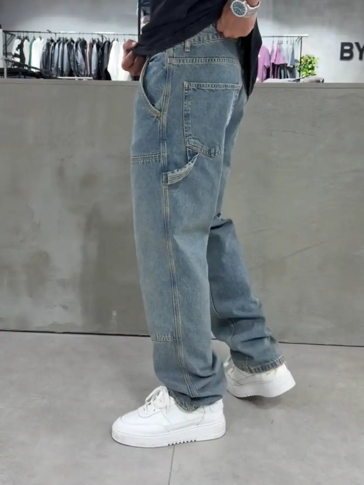 Panda Baggy Jean Acid Blue