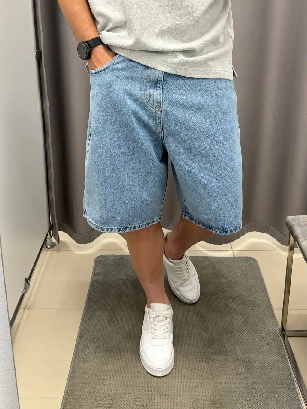 Light Blue Baggy Short