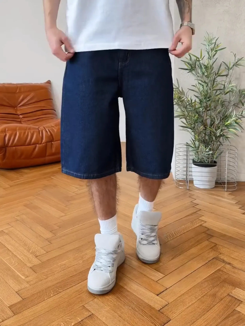 Dark Blue Baggy Short