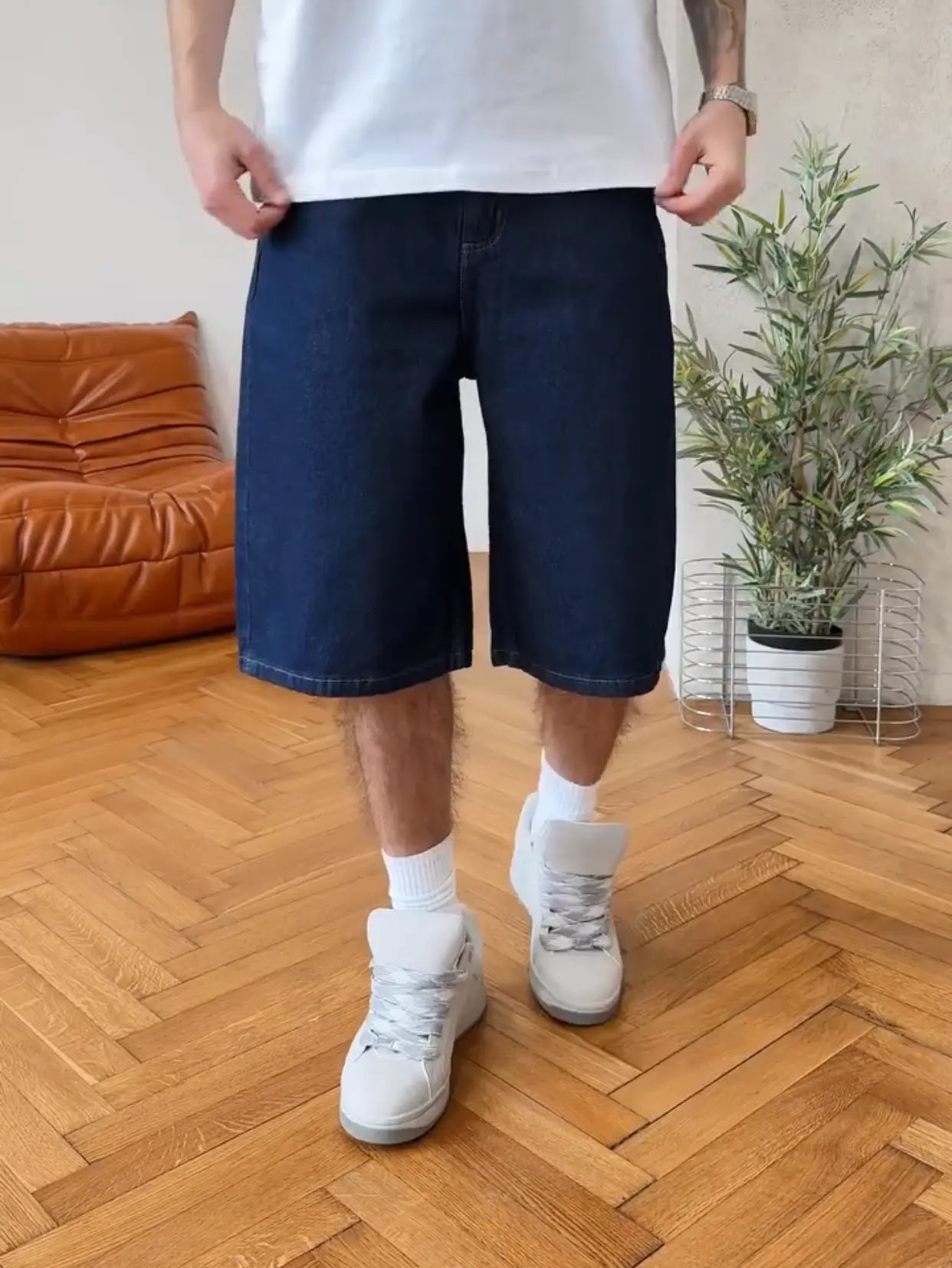 Dark Blue Baggy Short