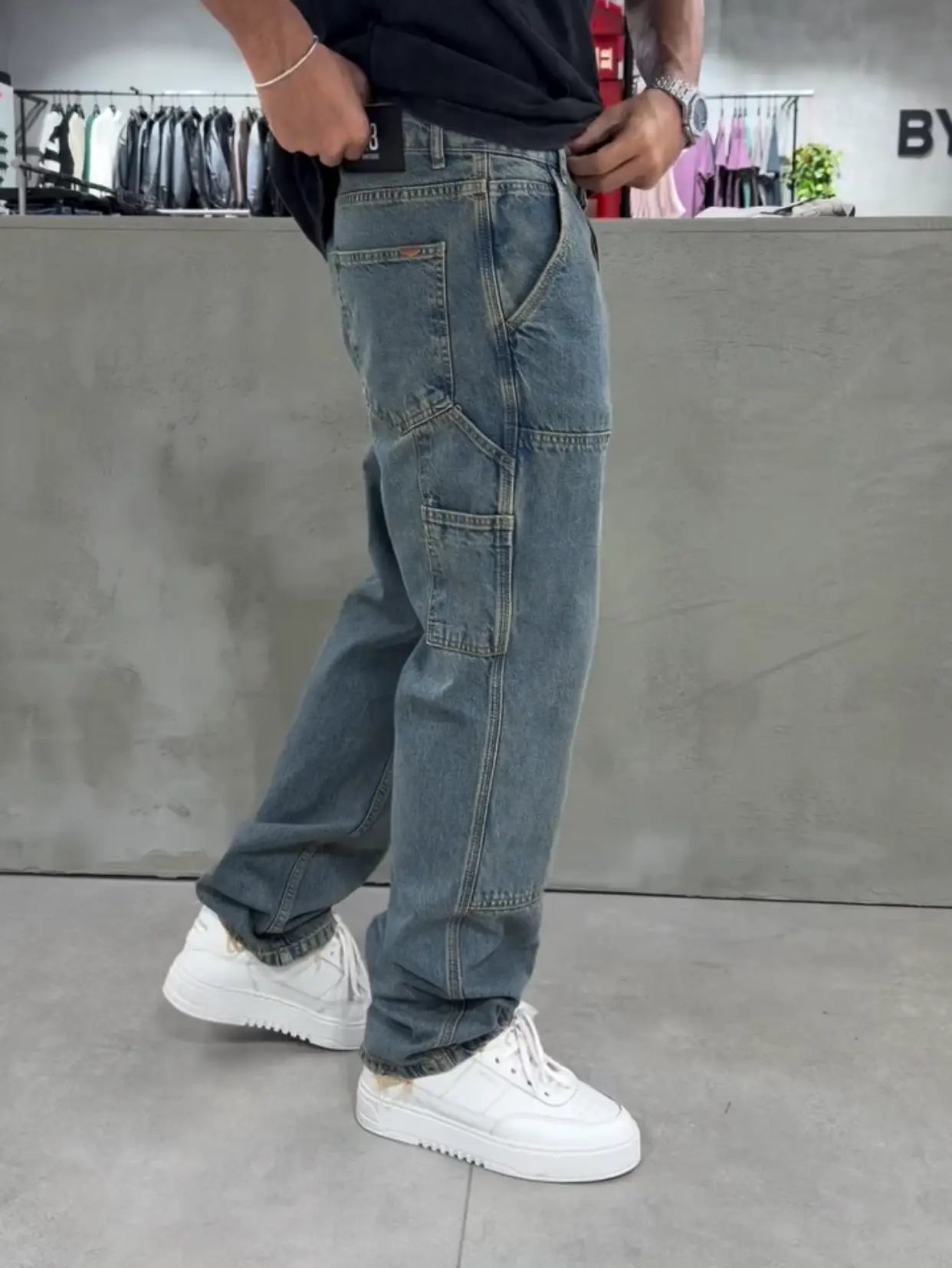 Panda Baggy Jean Acid Blue