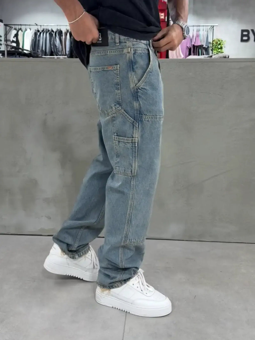 Panda Baggy Jean Acid Blue