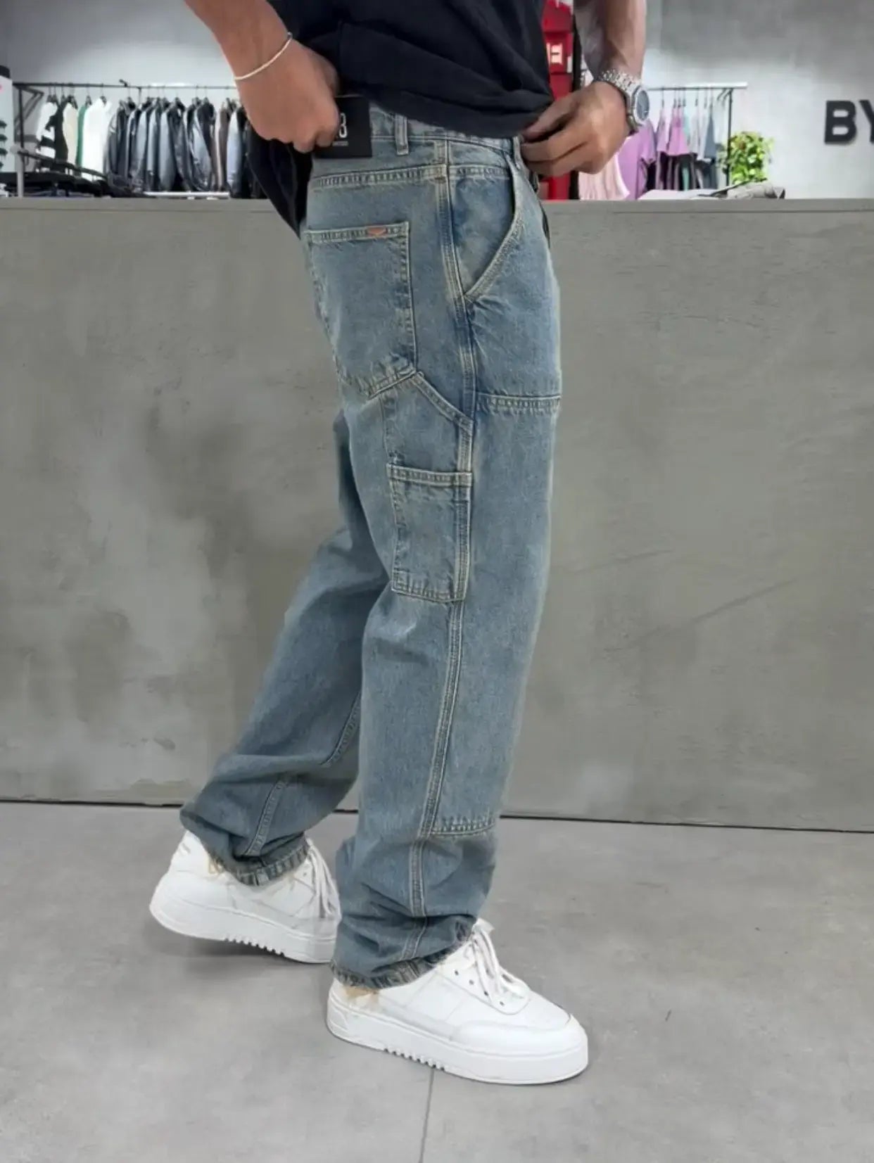 Panda Baggy Jean Acid Blue