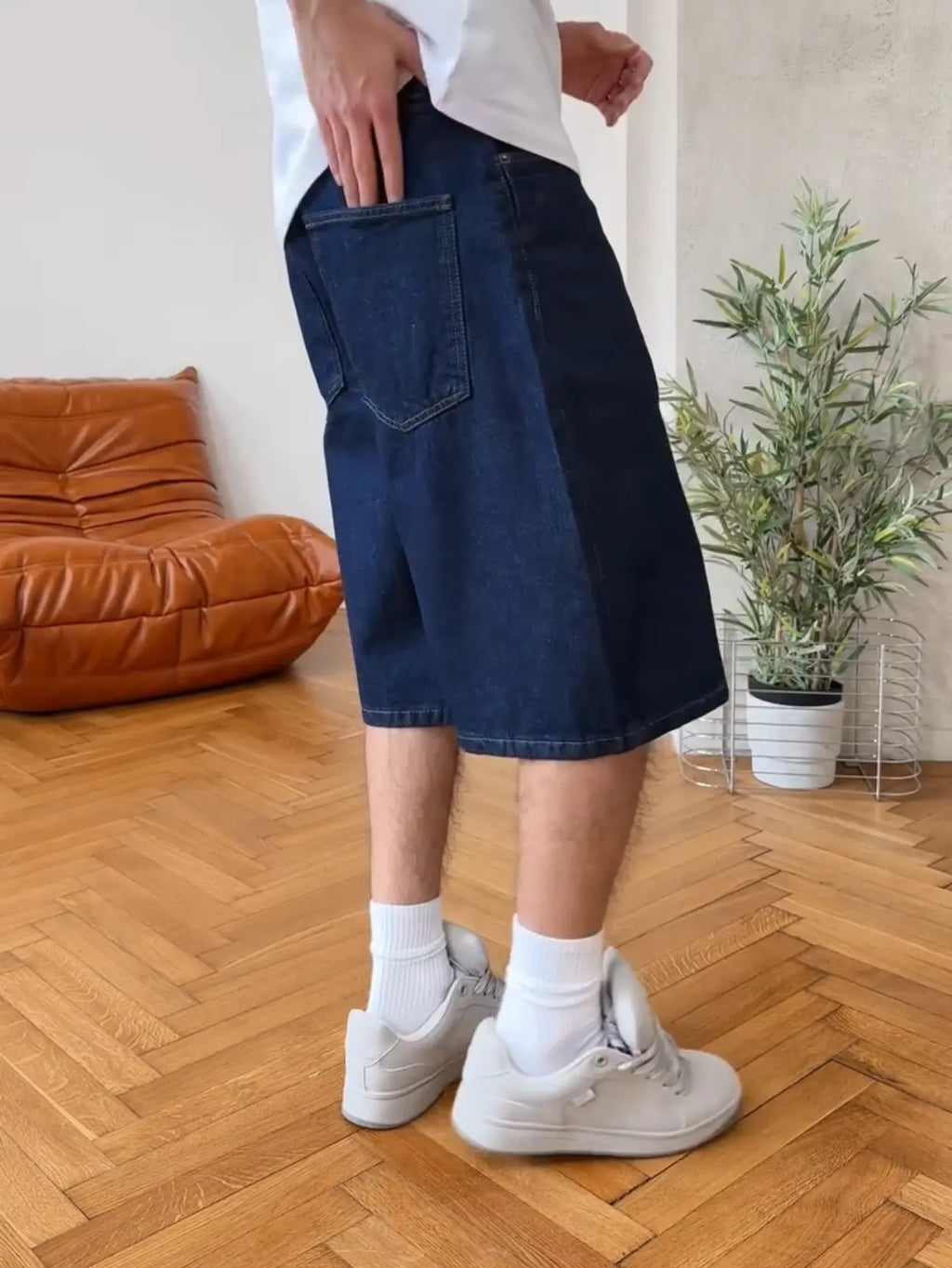 Dark Blue Baggy Short