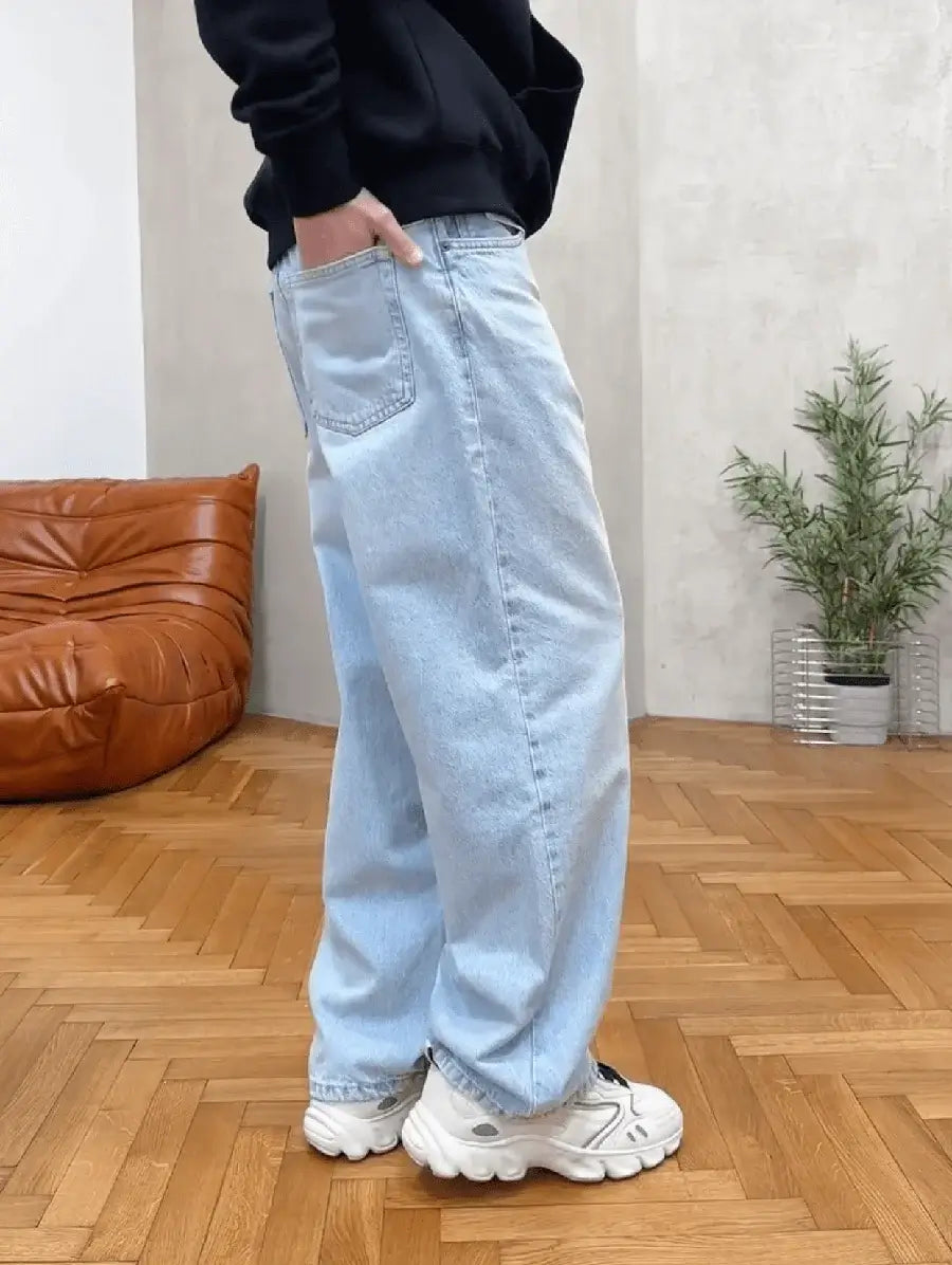 Ice Blue Baggy Jean