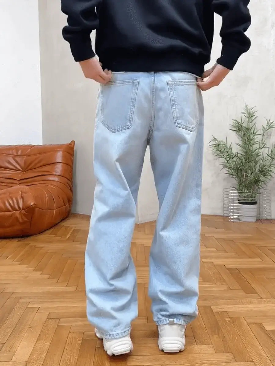 Ice Blue Baggy Jean