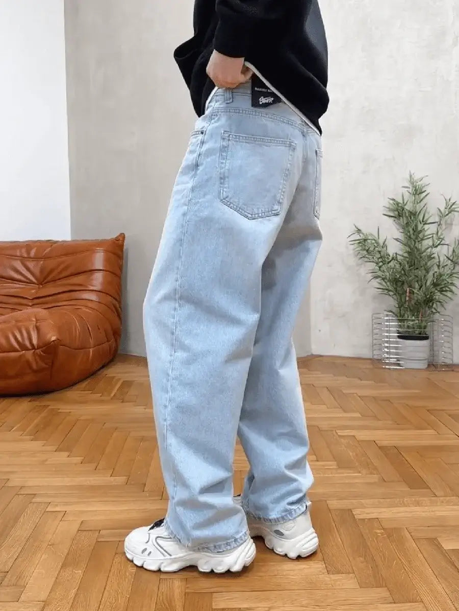 Ice Blue Baggy Jean