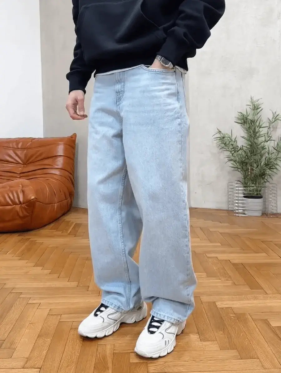 Ice Blue Baggy Jean