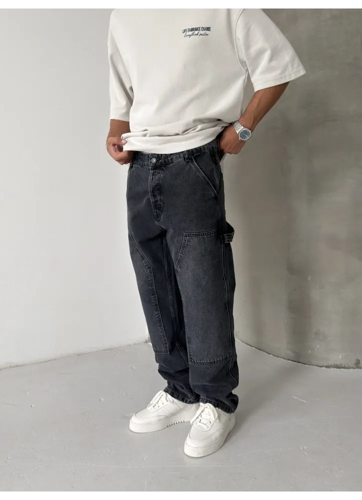 Panda Baggy Jean Black