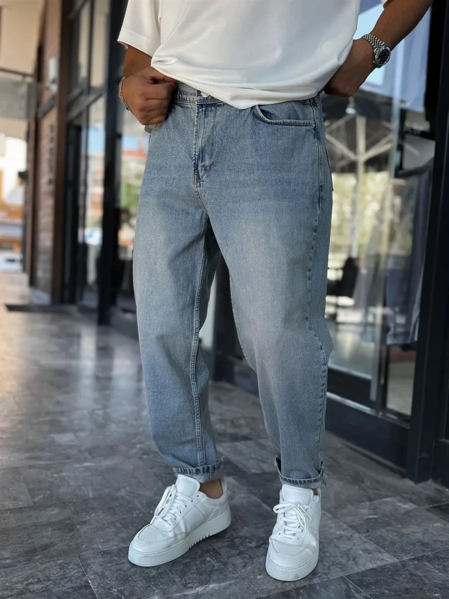 Acid Blue Boyfriend Jean