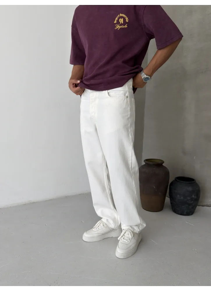 White Baggy Jean