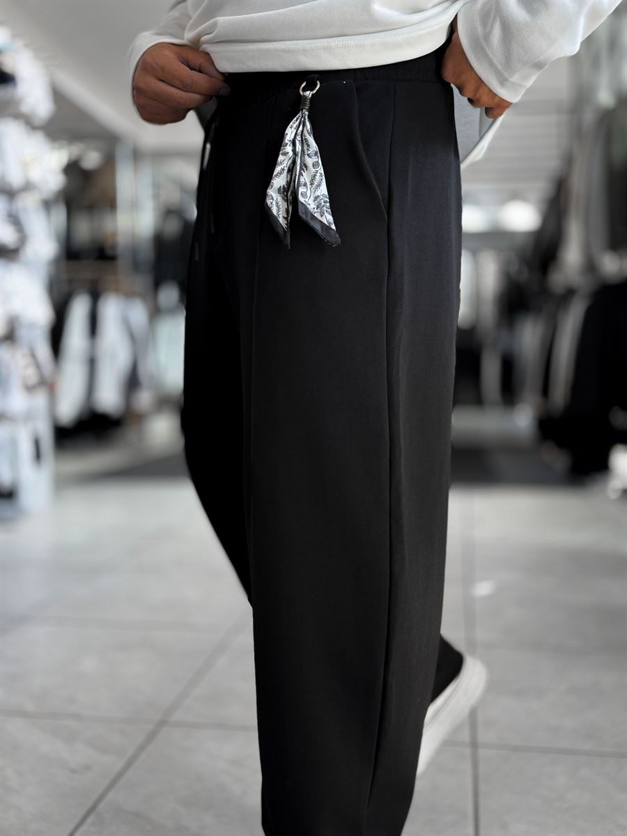 Black Stitched Pant