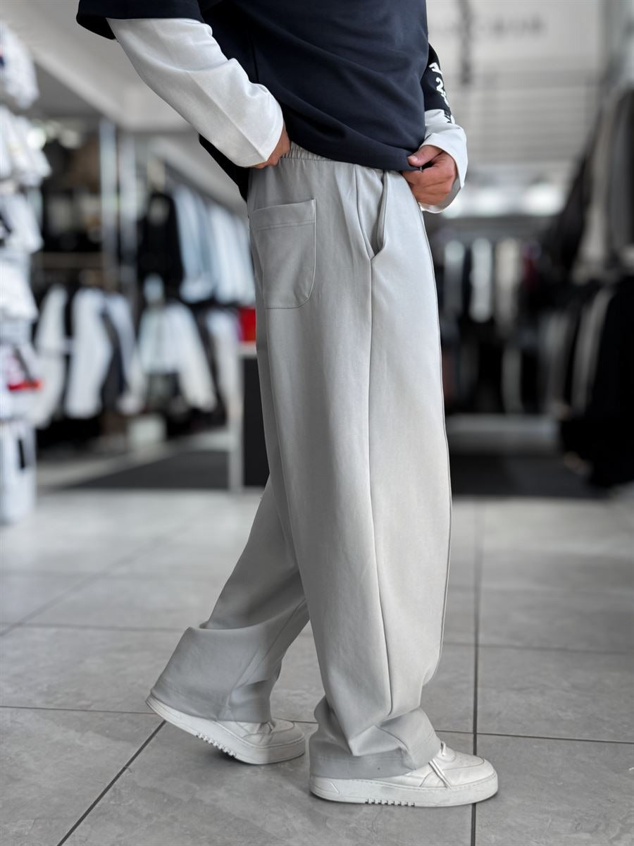 Gray Stitched Pant