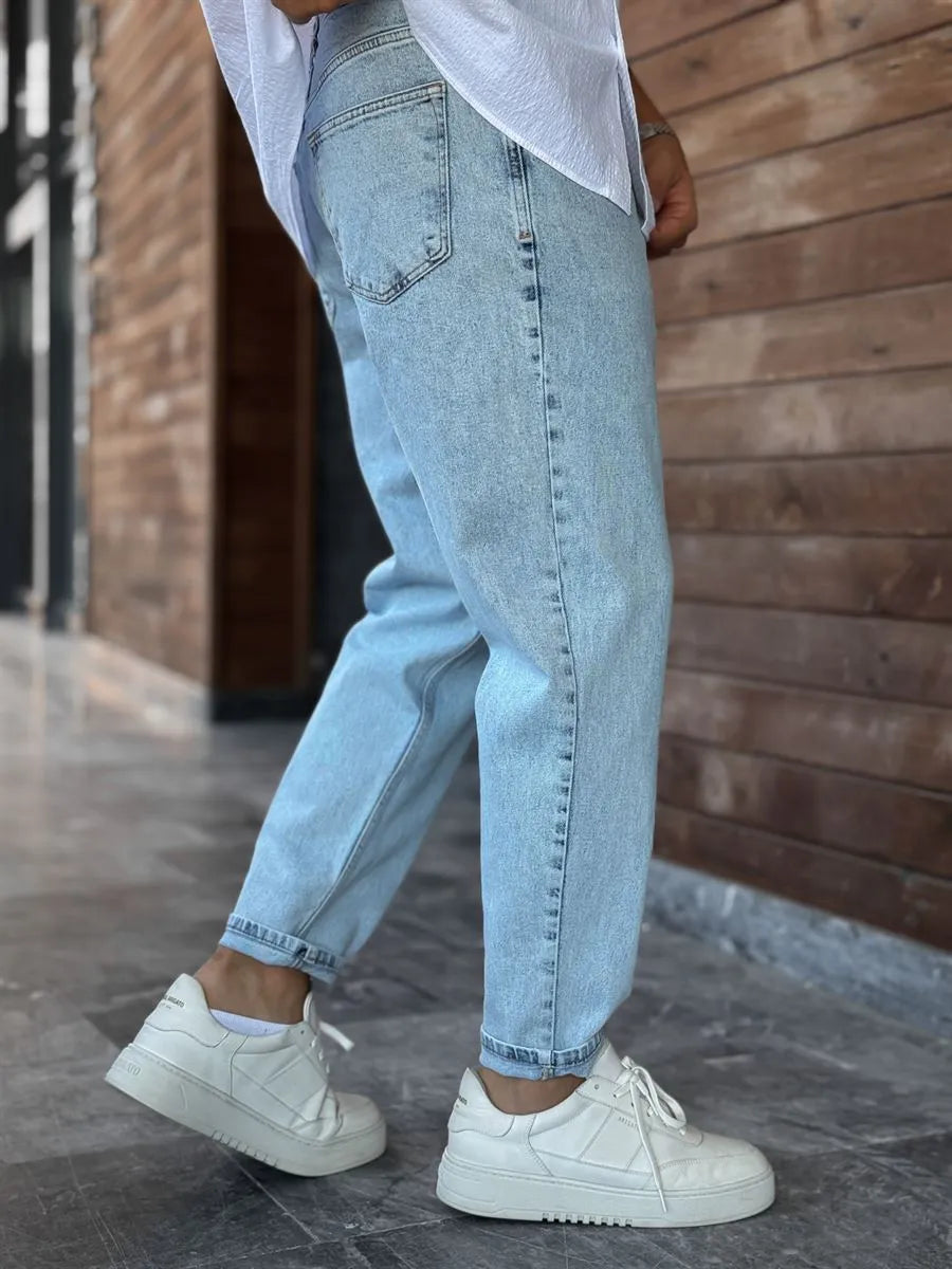 Blue Snow Boyfriend Jean