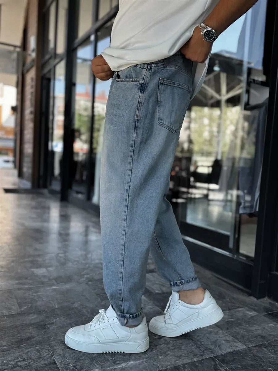 Acid Blue Boyfriend Jean