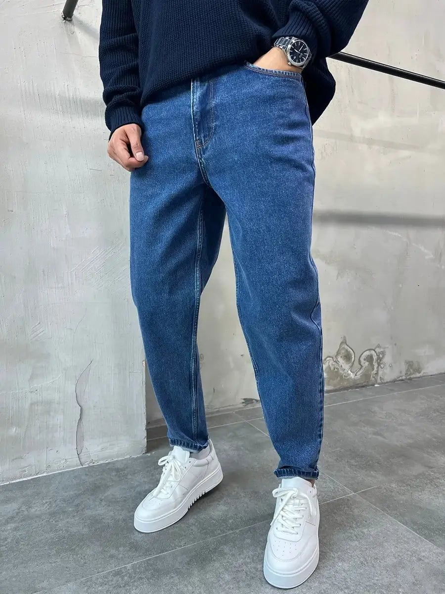 Dark Blue Mom Fit Jean