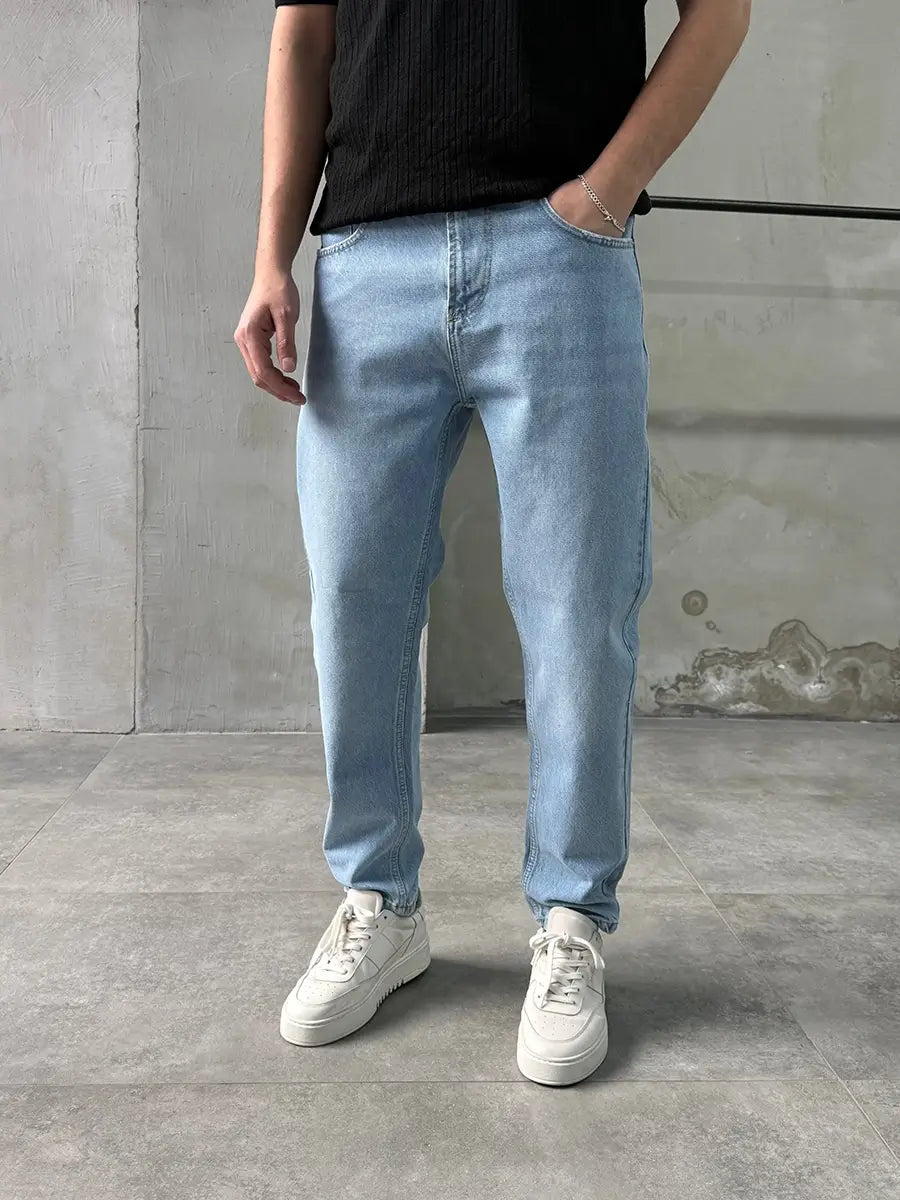 Ice Blue Mom Fit Jean