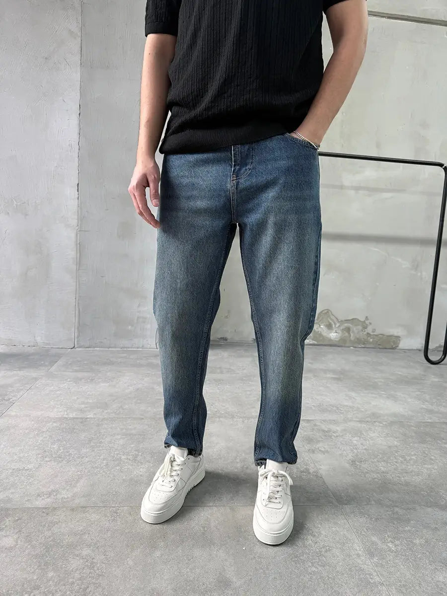 Dirty Blue Mom Fit Jean