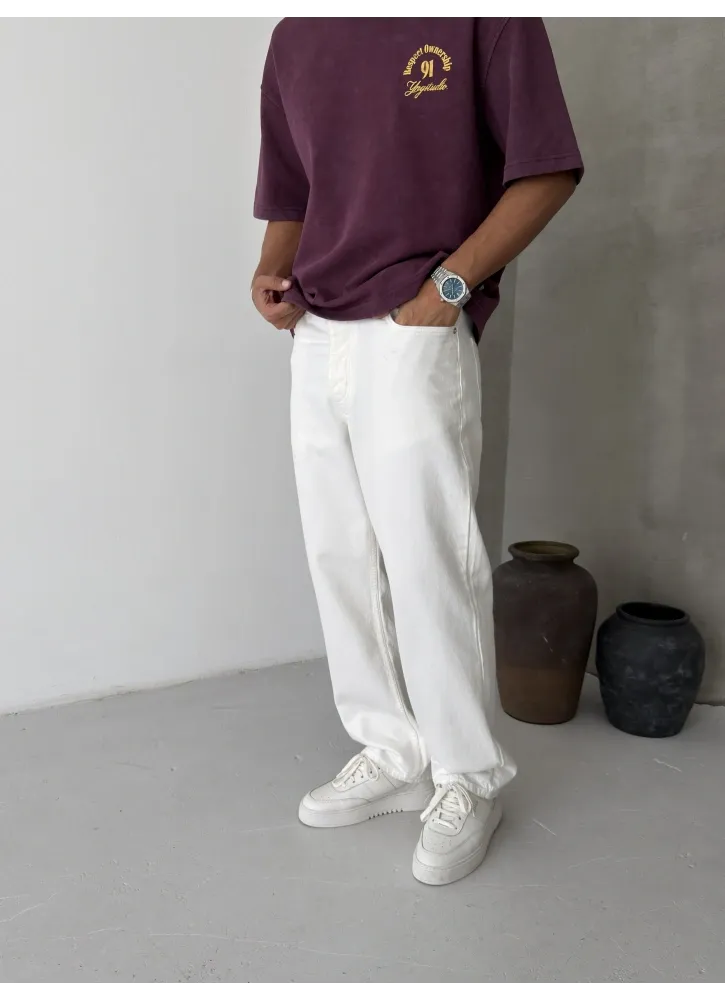 White Baggy Jean