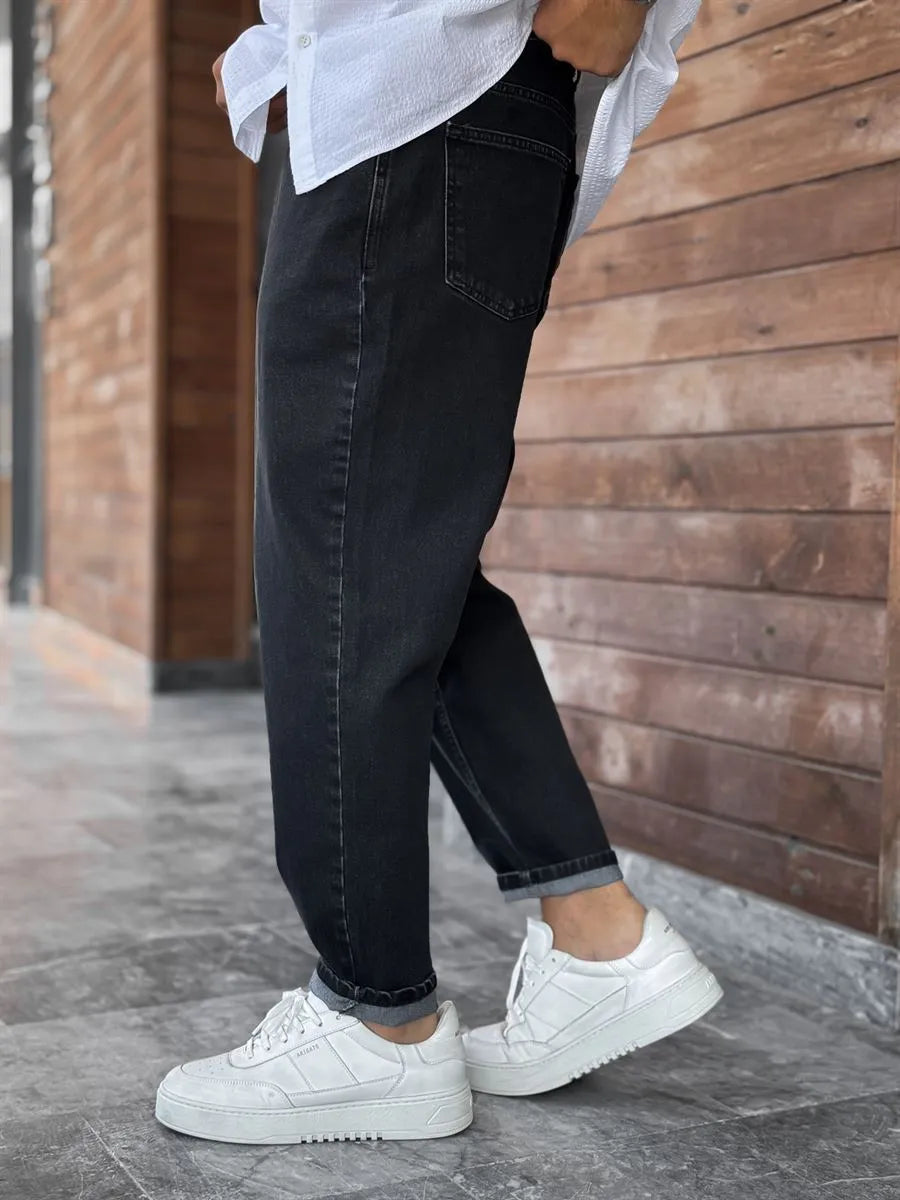 Washed Black Boyfriend Jean
