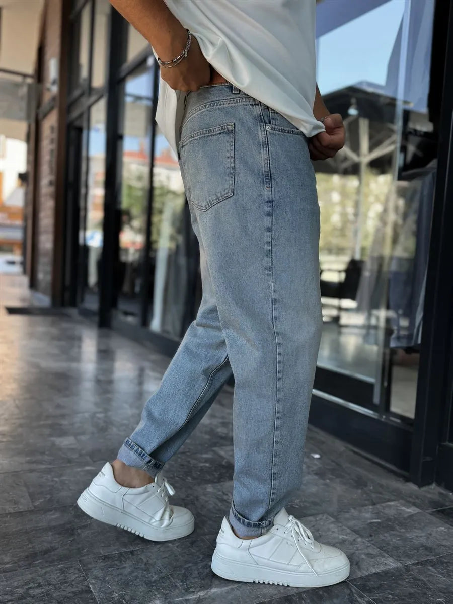 Acid Blue Boyfriend Jean