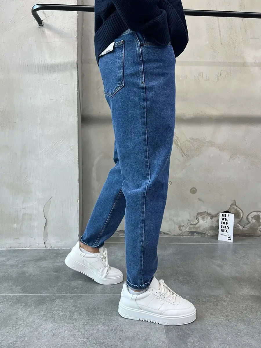 Dark Blue Mom Fit Jean