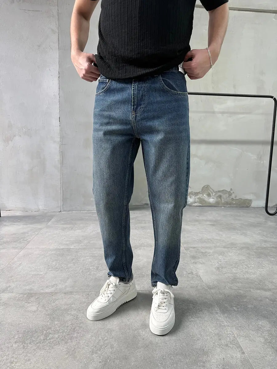 Dirty Blue Mom Fit Jean