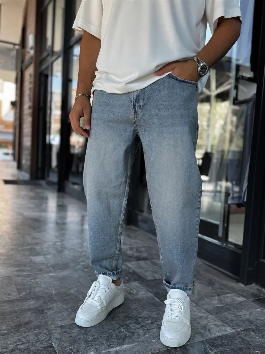 Acid Blue Boyfriend Jean