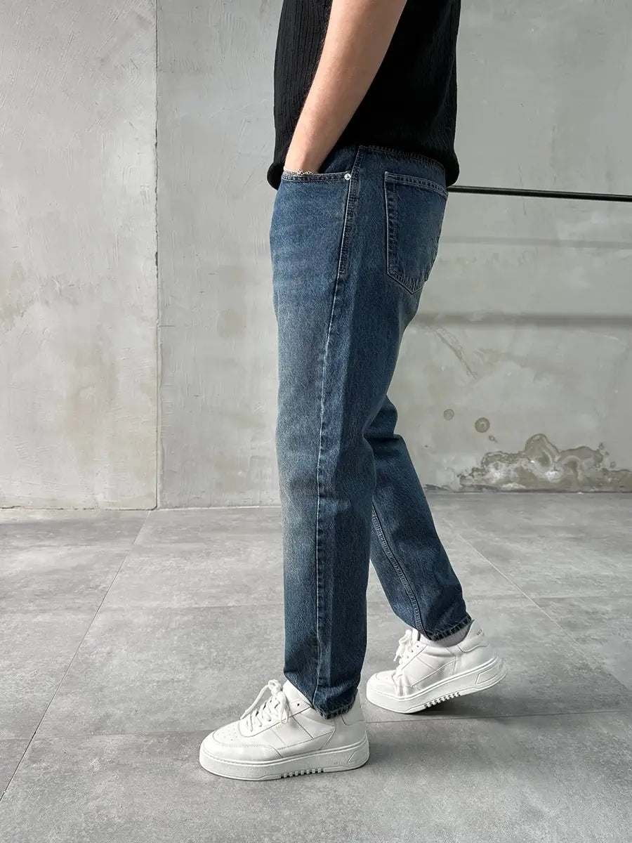Dirty Blue Mom Fit Jean
